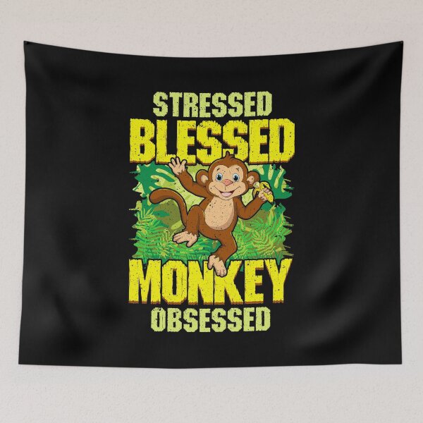 Item preview, Cute & Funny Cute Stressed Blessed Monkey Obsessed designed and sold by perfectpresents.