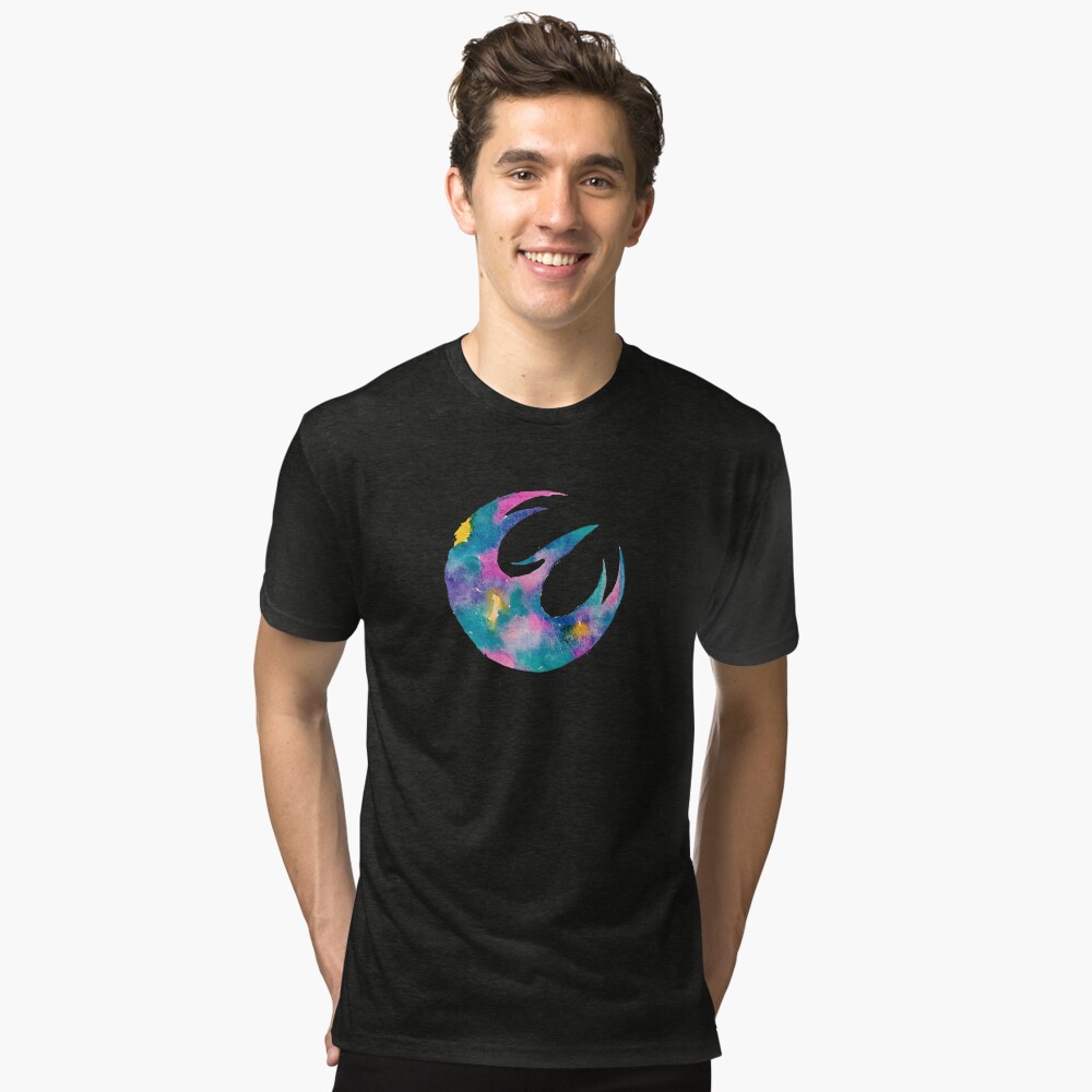 Vista previa del artículo con la obra «Camiseta de tejido mixto», diseñado y vendido por PeonyPaints.