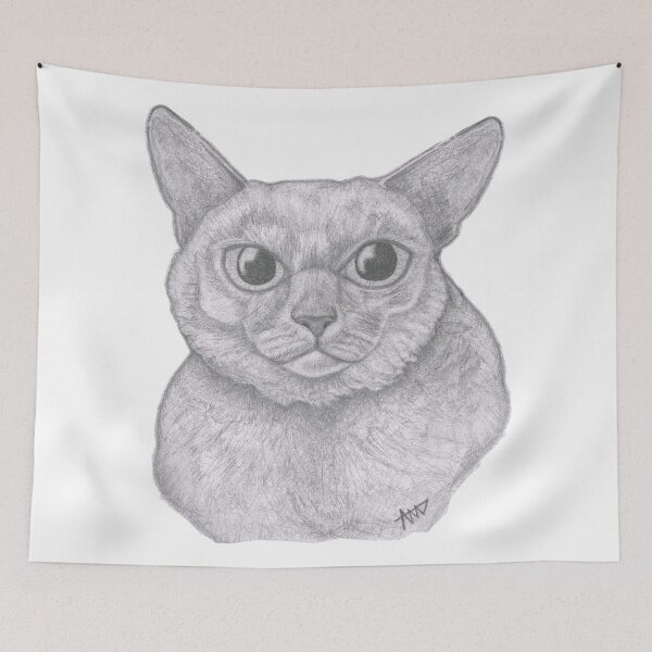 Item preview, Drawing of Burmese Cat designed and sold by amanda metalcat dodds.