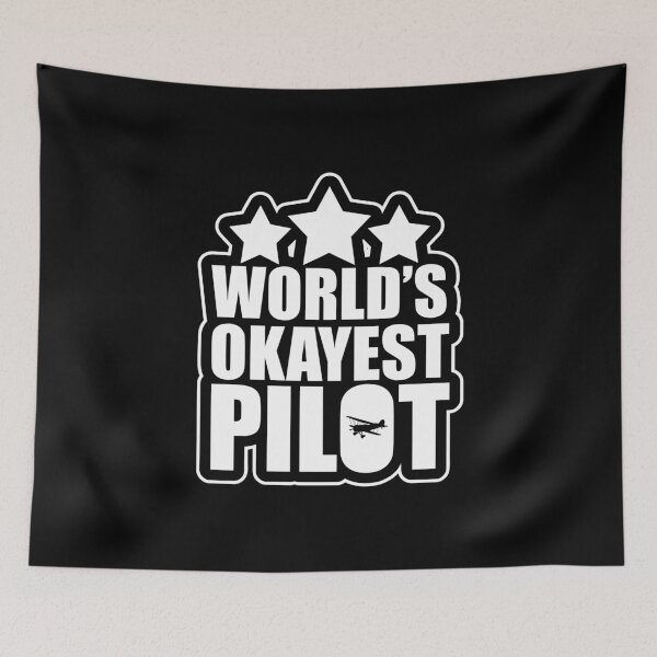 Item preview, Funny World's Okayest Pilot Airplane Piloting Pun designed and sold by perfectpresents.