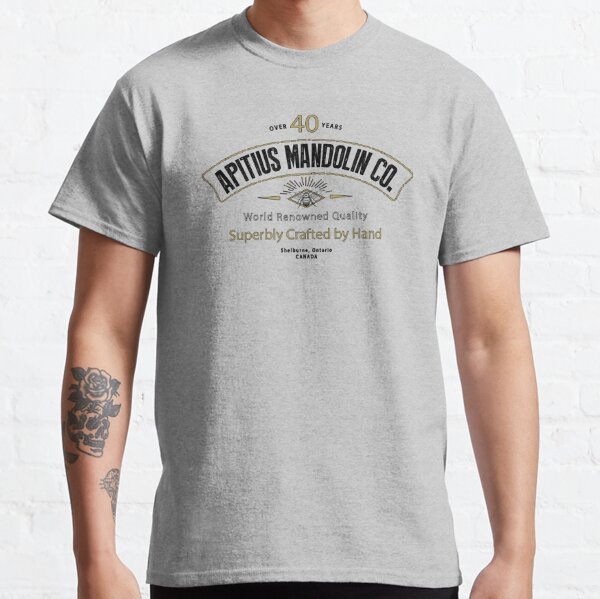Apitius Mandolins Logo in Black Classic T-Shirt