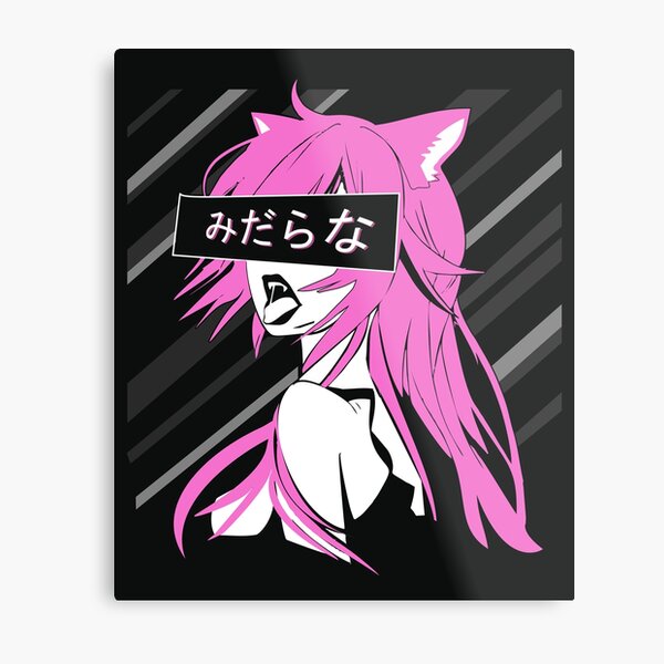 Neko Waifu Anime Cat Girl ' Poster, picture, metal print, paint by  AestheticAlex