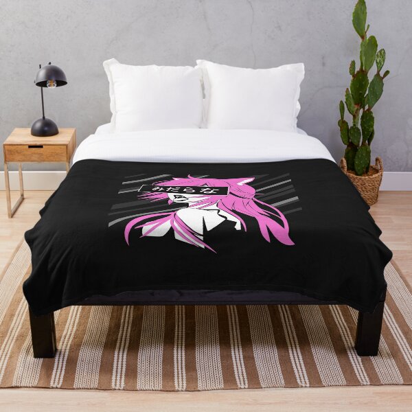 Anime Cat Girl Throw Blankets | Redbubble