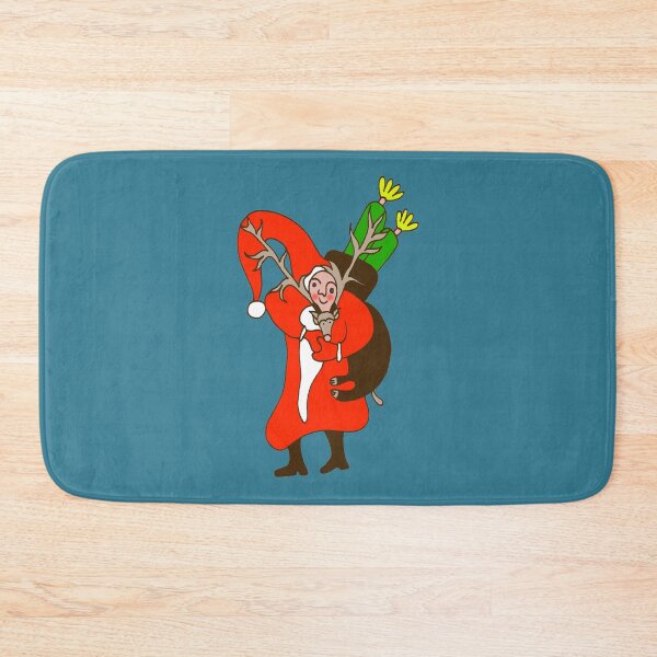 Item preview, Saint Nicholas with Deer on blue Board  designed and sold by Istvan Ocztos.