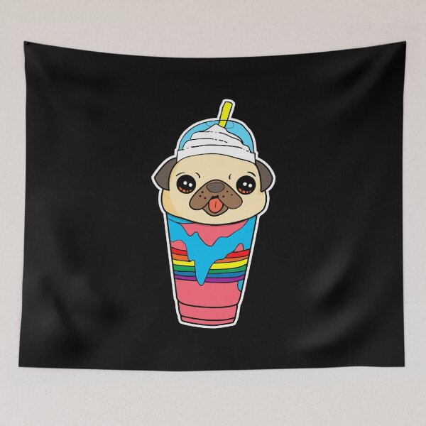 Item preview, Cute & Funny Pug Puppy Dog In Smoothie Drink designed and sold by perfectpresents.