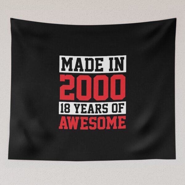 Item preview, Made In 2000, 18 Years of Awesome Birthday designed and sold by perfectpresents.