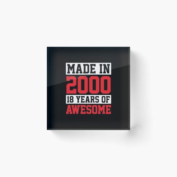 Item preview, Made In 2000, 18 Years of Awesome Birthday designed and sold by perfectpresents.