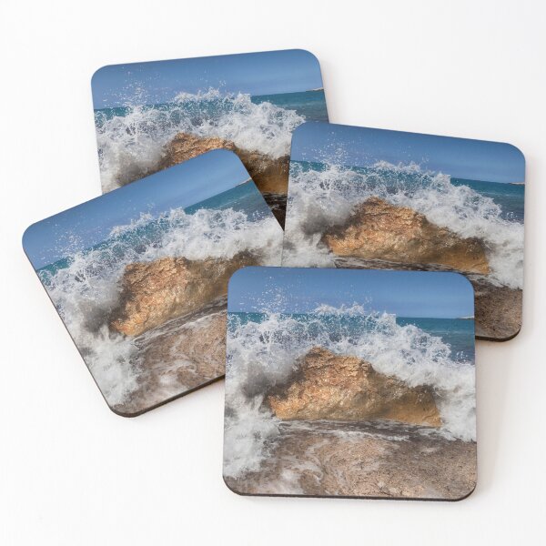 Item preview, Crashing wave on a Greek beach designed and sold by Leighton Collins.