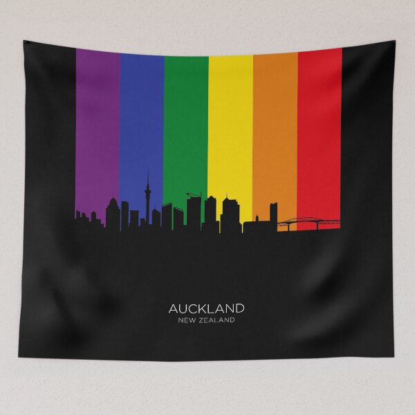 Item preview, Auckland New Zealand Skyline designed and sold by ArtPrints.