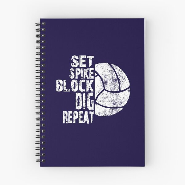Item preview, Set Spike Block Dig Repeat Distressed Volleybal Coach Player Gift designed and sold by niftee.