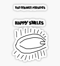 Bad Drawer Presents Happy Smiles Sticker