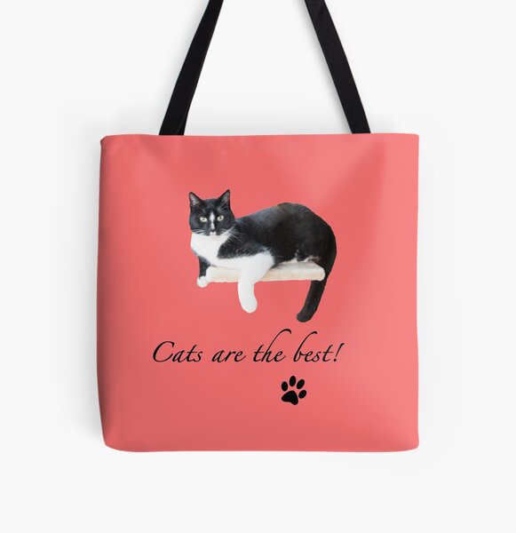 Geschenkidee Katze "Cats are the best!" Allover-Print Tote Bag