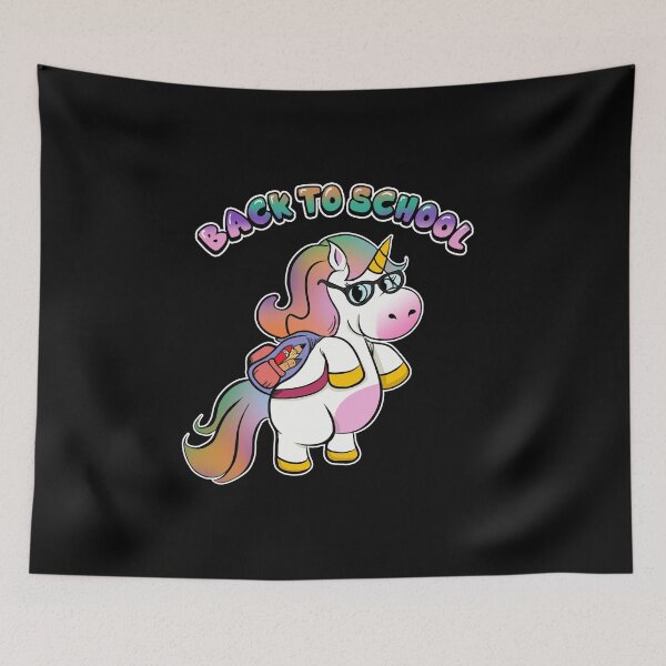 Item preview, Cute Back To School Unicorn Student with Backpack designed and sold by perfectpresents.
