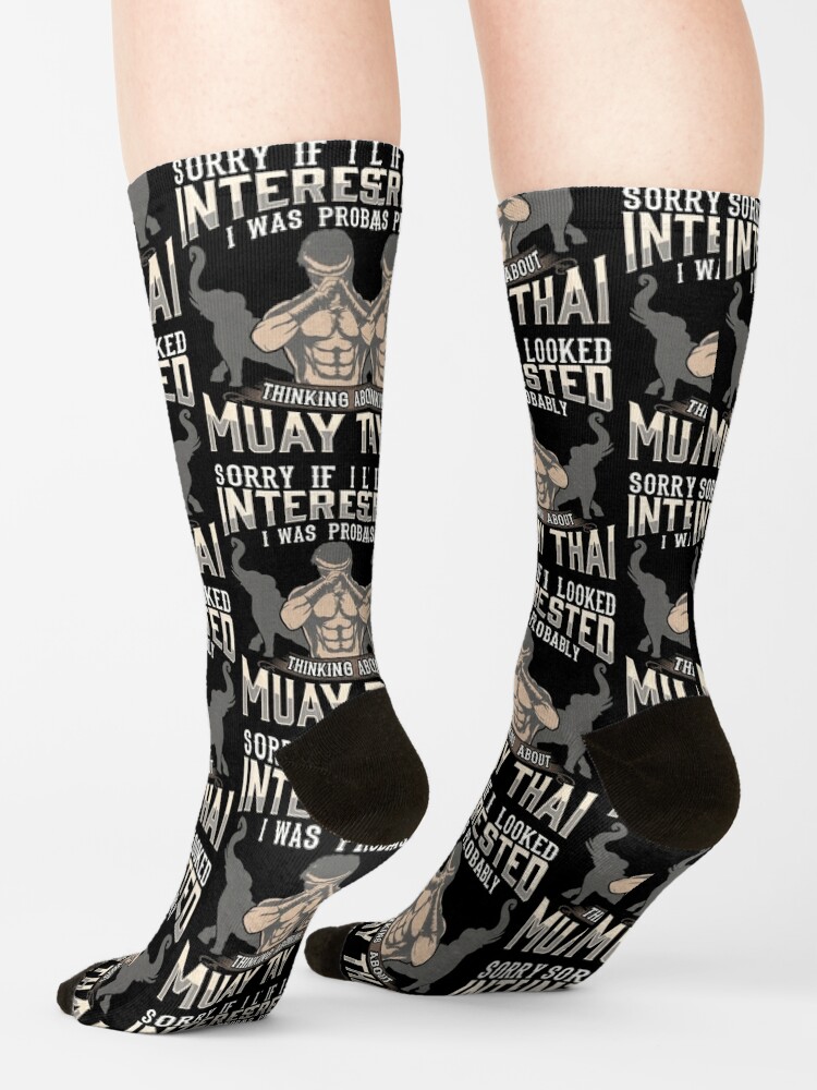 Sorry I Was Thinking About Muay Thai MMA Socks for Sale by perfectpresents