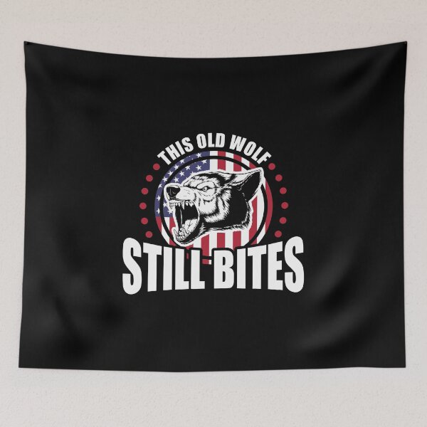 Item preview, This Old Wolf Still Bites Patriotic Veteran designed and sold by perfectpresents.