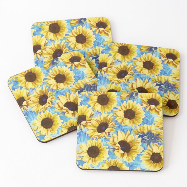Item preview, Dreamy Sunflowers on Blue designed and sold by micklyn.