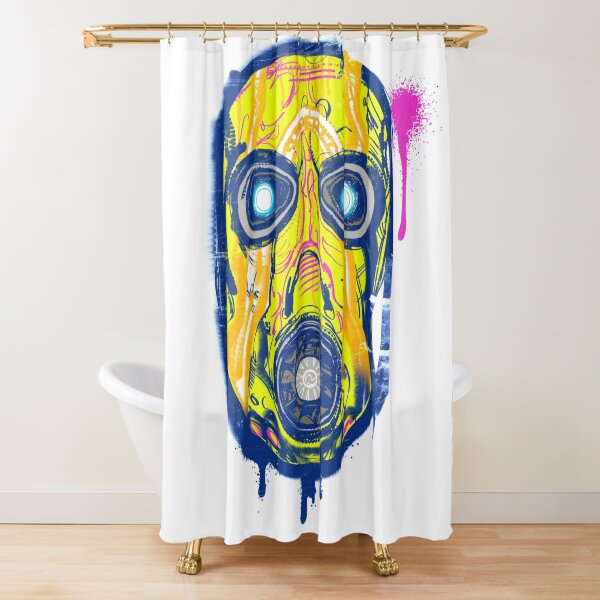 Borderlands Psycho Mask Shower Curtain