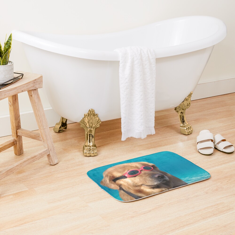 Swimmer Dog Bath Mat