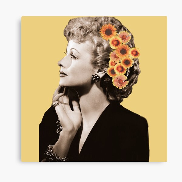 Lucille Ball Floral Canvas Print