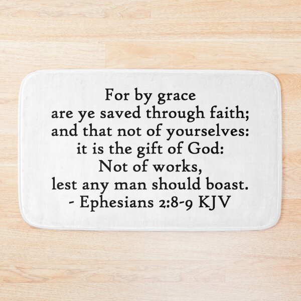 Item preview, Ephesians 2:8-9 KJV - Black Antique Print designed and sold by VerShirts.