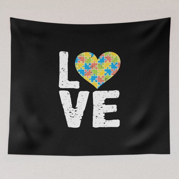 Item preview, Cute Autism Awareness Love Colorful Puzzle Heart designed and sold by perfectpresents.