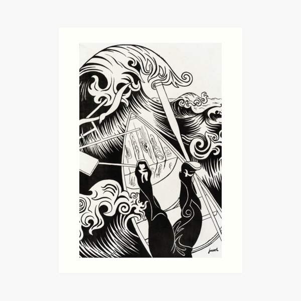 The kraken - Vintage Lithograph Art Print Art Print