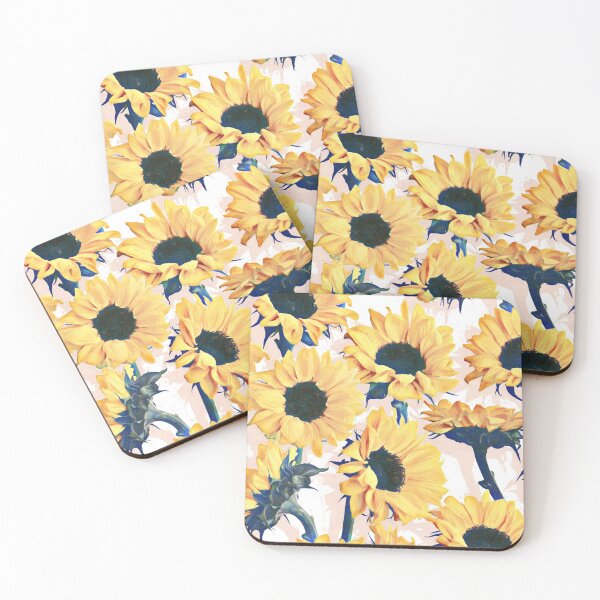 Item preview, Sunflowers with Blush and Blue designed and sold by micklyn.