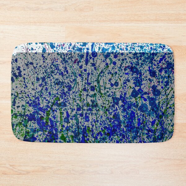 Item preview, In the Heart of Summer: Splattered Blue! Transparent Floral Abstract designed and sold by Rocky Mountain Artistry.