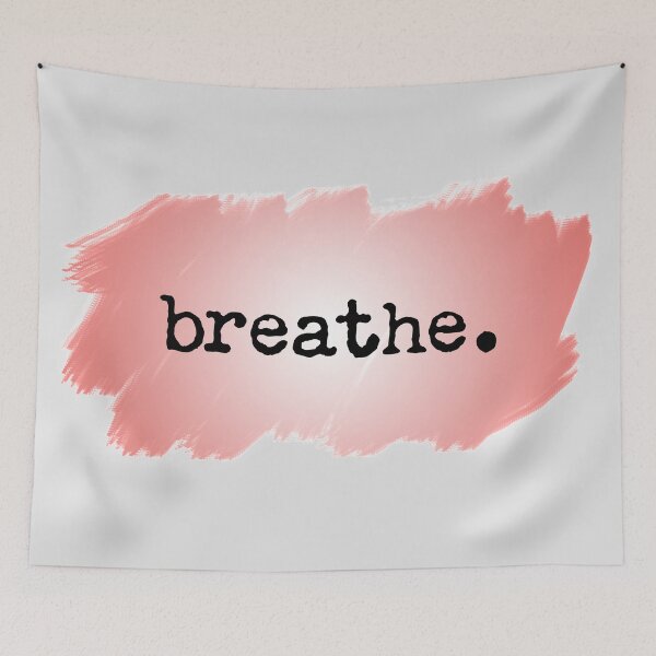 Item preview, "Breathe" quote on brush stroke  designed and sold by ABdigitaldesign.