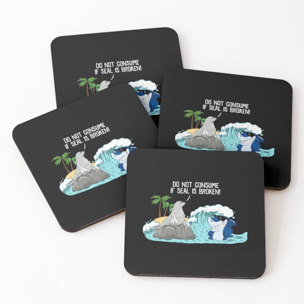 Item preview, Funny Do Not Consume If Seal Is Broken Seal Shark designed and sold by perfectpresents.
