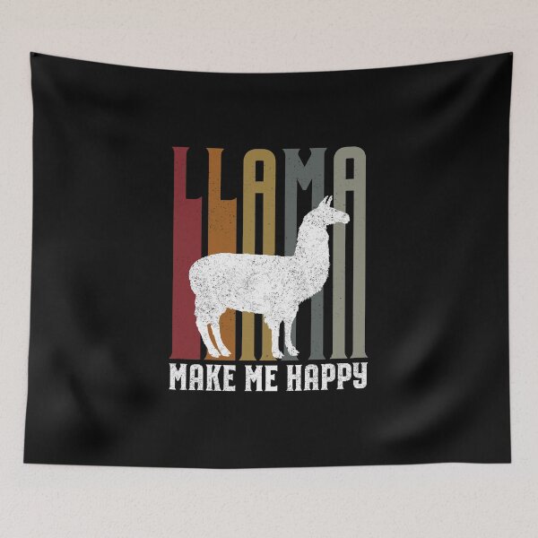 Item preview, Cute & Funny Llama Make Me Happy Retro Llamas designed and sold by perfectpresents.