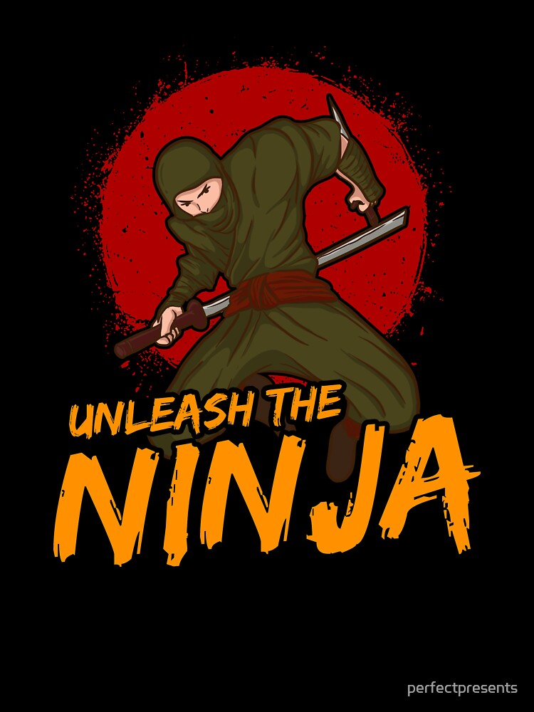 Ninja Cartoon Character T-shirt Design Vector Download