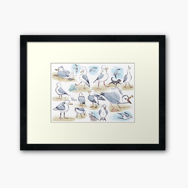 Item preview, chubby beach bois!- a study of seagulls on the beach  designed and sold by Midsea.