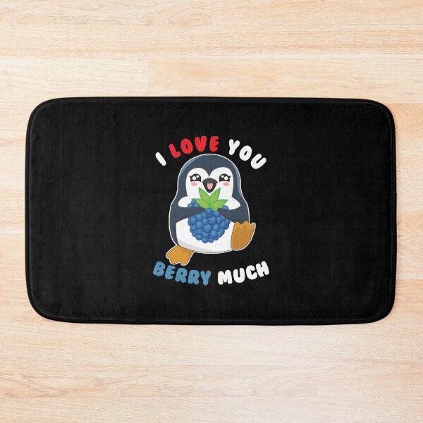 Item preview, I Love You Berry Much Cute Penguin I Love You Pun designed and sold by perfectpresents.