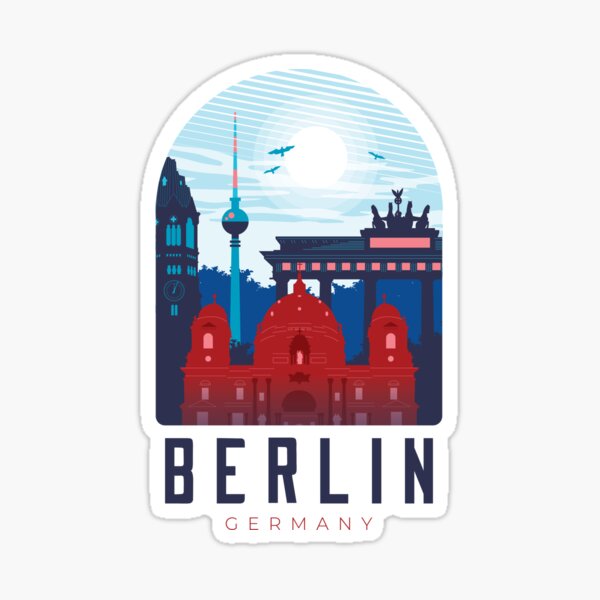Aufkleber Berlin Deutschland Wappen Kfz-Aufkleber Emblem Flagge 3D Fahne  Auto 