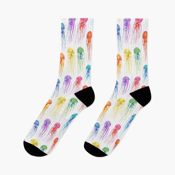 Item preview, Rainbow Watercolor Jellies on White designed and sold by micklyn.