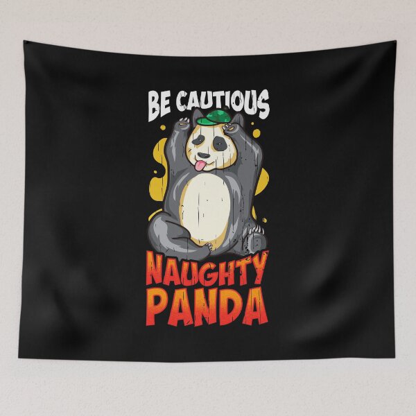 Item preview, Cute & Funny Be Cautious Naughty Panda Baby Bear designed and sold by perfectpresents.