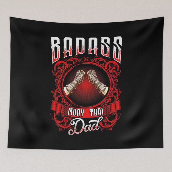 Item preview, Badass Muay Thai Dad Mixed Martial Arts MMA Father designed and sold by perfectpresents.