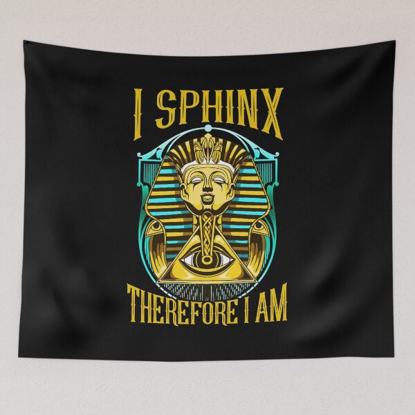 Item preview, Cute & Funny I Sphinx Therefore I Am Pun Egyptian designed and sold by perfectpresents.