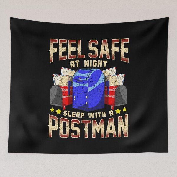 Item preview, Funny Feel Safe At Night, Sleep With a Postman Pun designed and sold by perfectpresents.