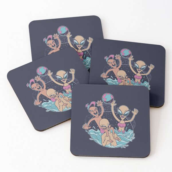 Item preview, Alien family having  a pool party designed and sold by FFelder.