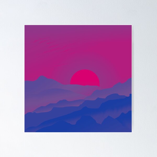 Item preview, Bi Pride Sunrise Landscape designed and sold by Vernen Ink.