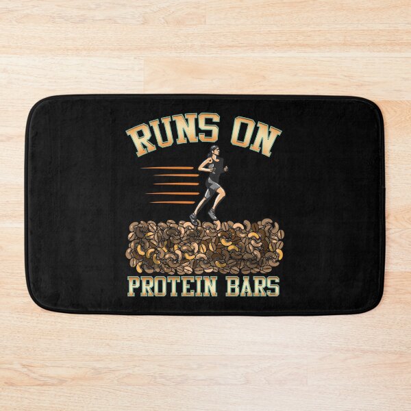 Item preview, Runs On Protein Bars Funny Cardio & Running Pun designed and sold by perfectpresents.