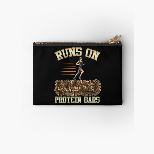 Item preview, Runs On Protein Bars Funny Cardio & Running Pun designed and sold by perfectpresents.