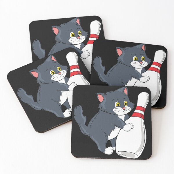 Item preview, Cute Cat Tipping Bowling Pin Player Gift Idea designed and sold by Sandra78.