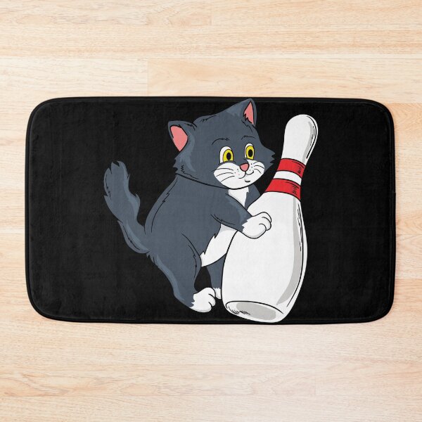 Item preview, Cute Cat Tipping Bowling Pin Player Gift Idea designed and sold by Sandra78.