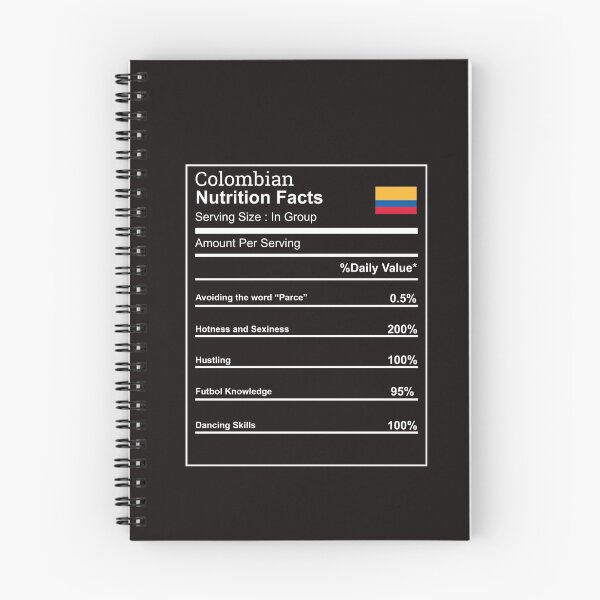 Item preview, COLOMBIAN NUTRITION FACTS Colombia gift present T Shirt designed and sold by Timcito.