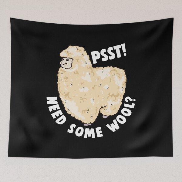 Item preview, Cute Psst! Need Some Wool? Funny Alpaca Pun Animal designed and sold by perfectpresents.
