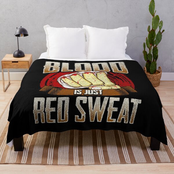 Item preview, Blood Is Just Red Sweat MMA Mixed Martial Arts Pun designed and sold by perfectpresents.