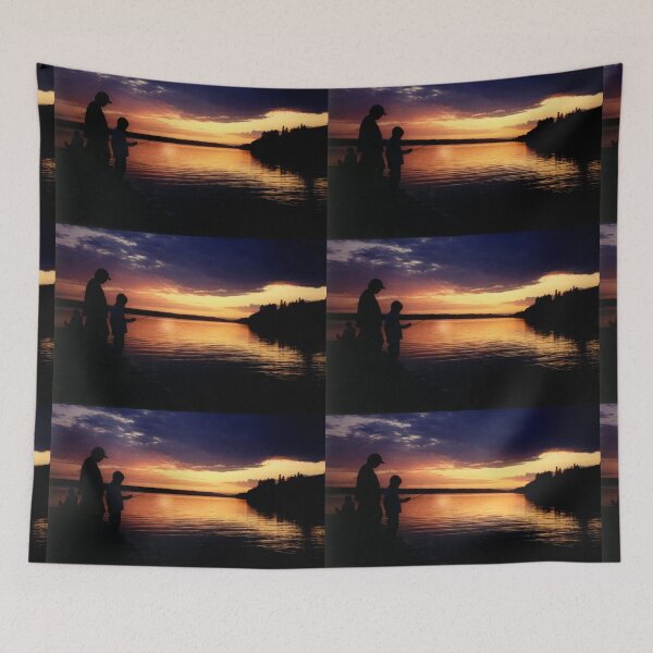 Item preview, Family Fishing Sunset designed and sold by alabca.
